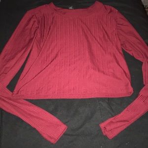 Burgundy crop top